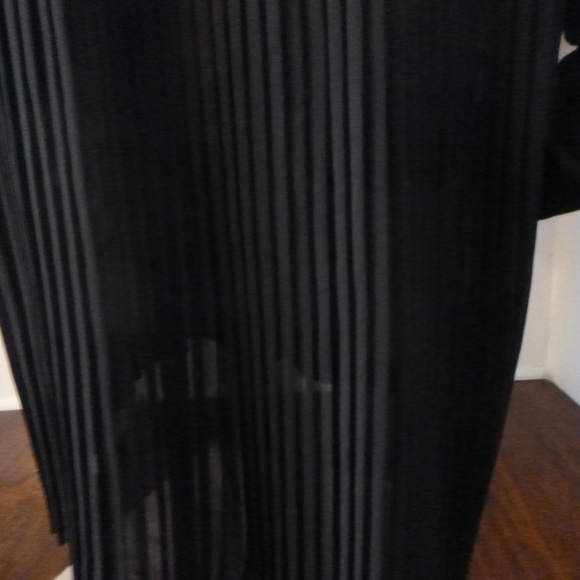 ADRIANNA PAPELL PLEATED WOVEN BACK SWEATER TOP M BLACK - Picture 12 of 16